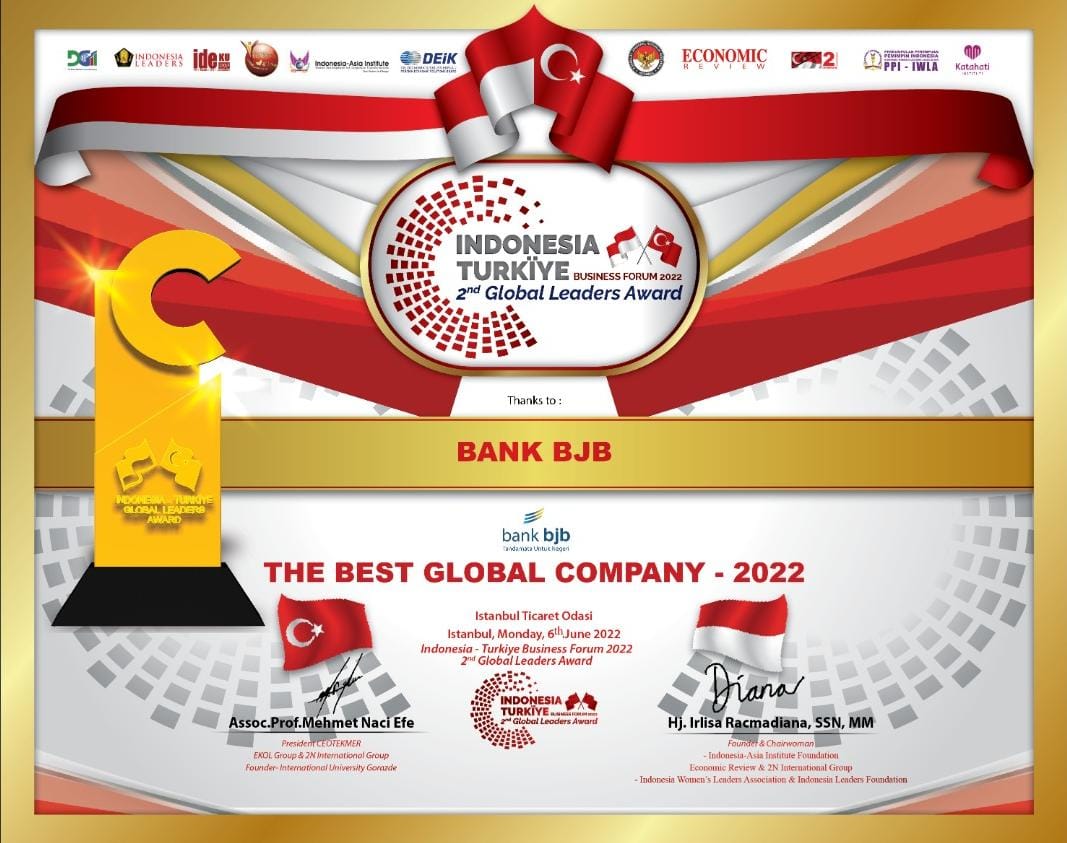 Bank Bjb Raih Penghargaan Internasional Indonesia-Turkiye Global ...