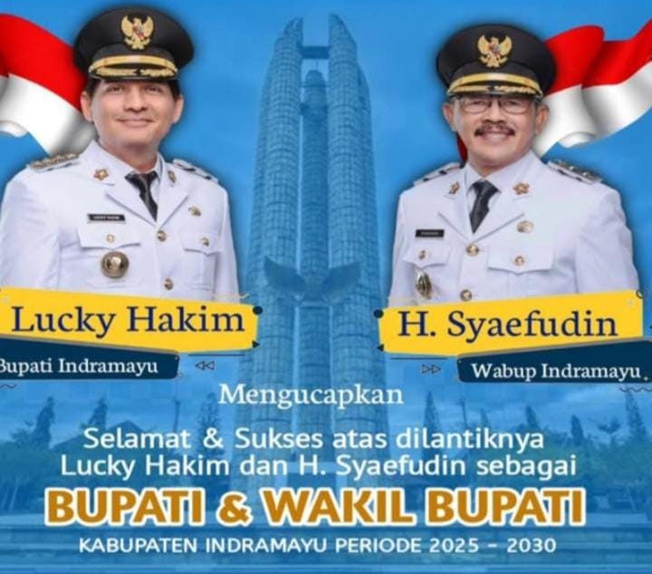 Lucky Hakim-Syaefudin resmi dilantik jadi Bupati dan Wakil Bupati Indramayu. (Foto: Istimewa)