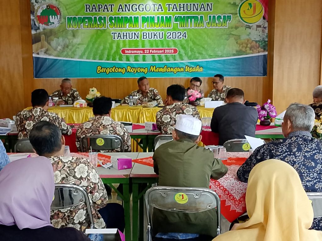 Koperasi Simpanan Pinjam (KSP) Mitra Jasa Indramayu saat menggelar RAT Tahun Buku 2024 (Foto: Indramayujeh.com/Selamet Hidayat)